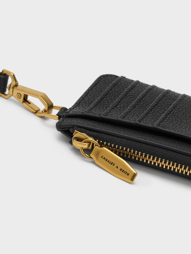 Dixie Wristlet Card Holder, Black, hi-res
