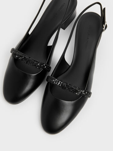 Kaleen Slingback Pumps, Black, hi-res