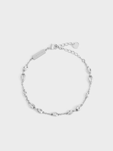 Donora Sculptural-Bead Chain Bracelet, Silver, hi-res