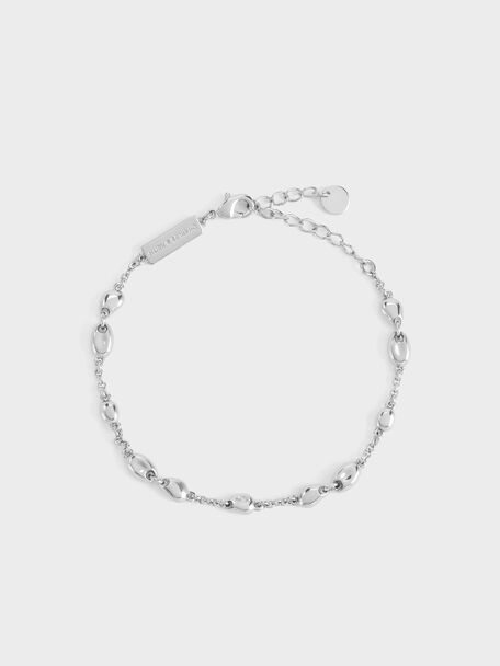 Donora Sculptural-Bead Chain Bracelet, Silver, hi-res