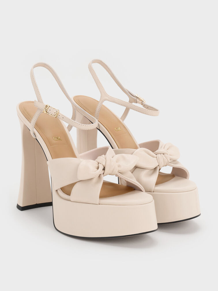Jayce Leather Platform Sandals, Oat, hi-res