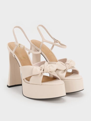 Jayce Leather Platform Sandals, Oat, hi-res