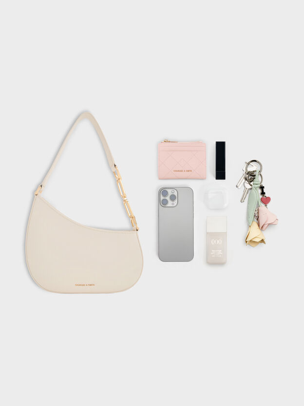 Agatha Chain-Strap Shoulder Bag, Cream, hi-res