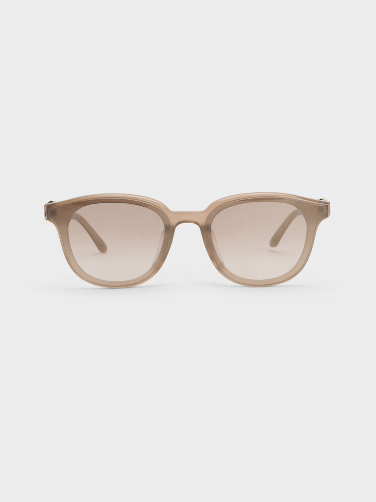 Roux Crystal Square Sunglasses, Sand, hi-res