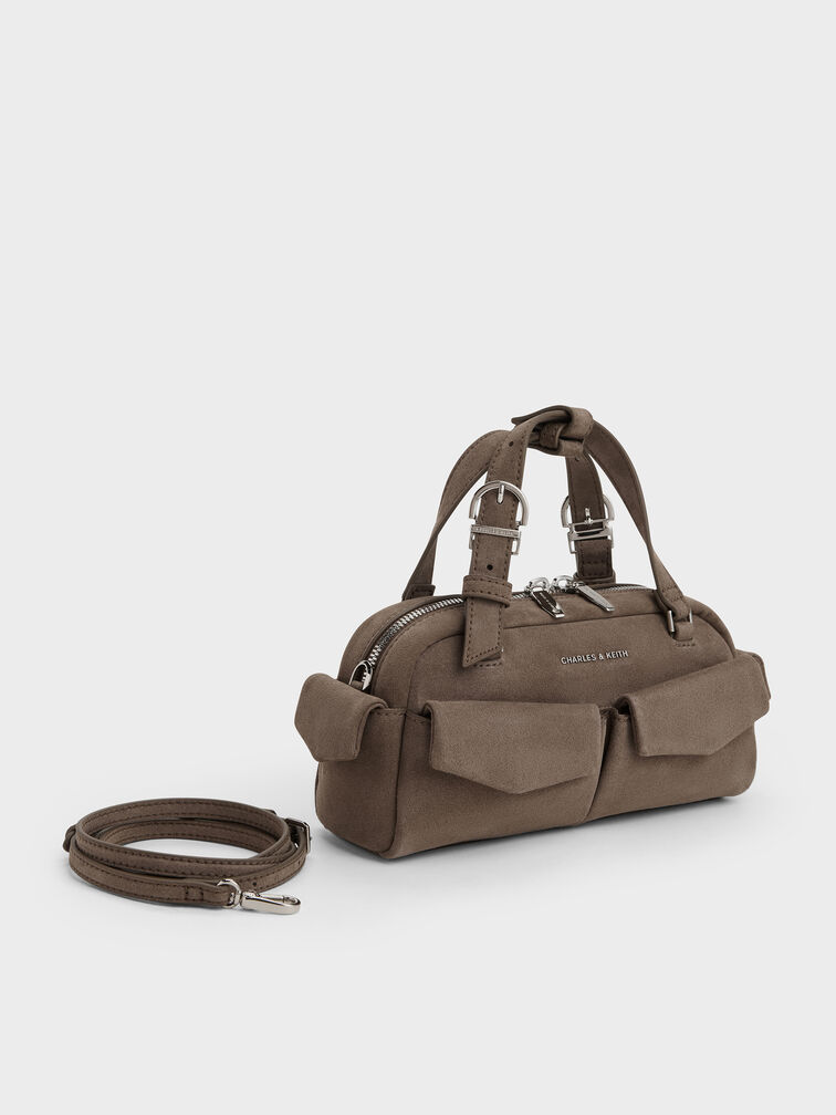 Rachel Multi-Pocket Bowling Bag, Stone Grey, hi-res