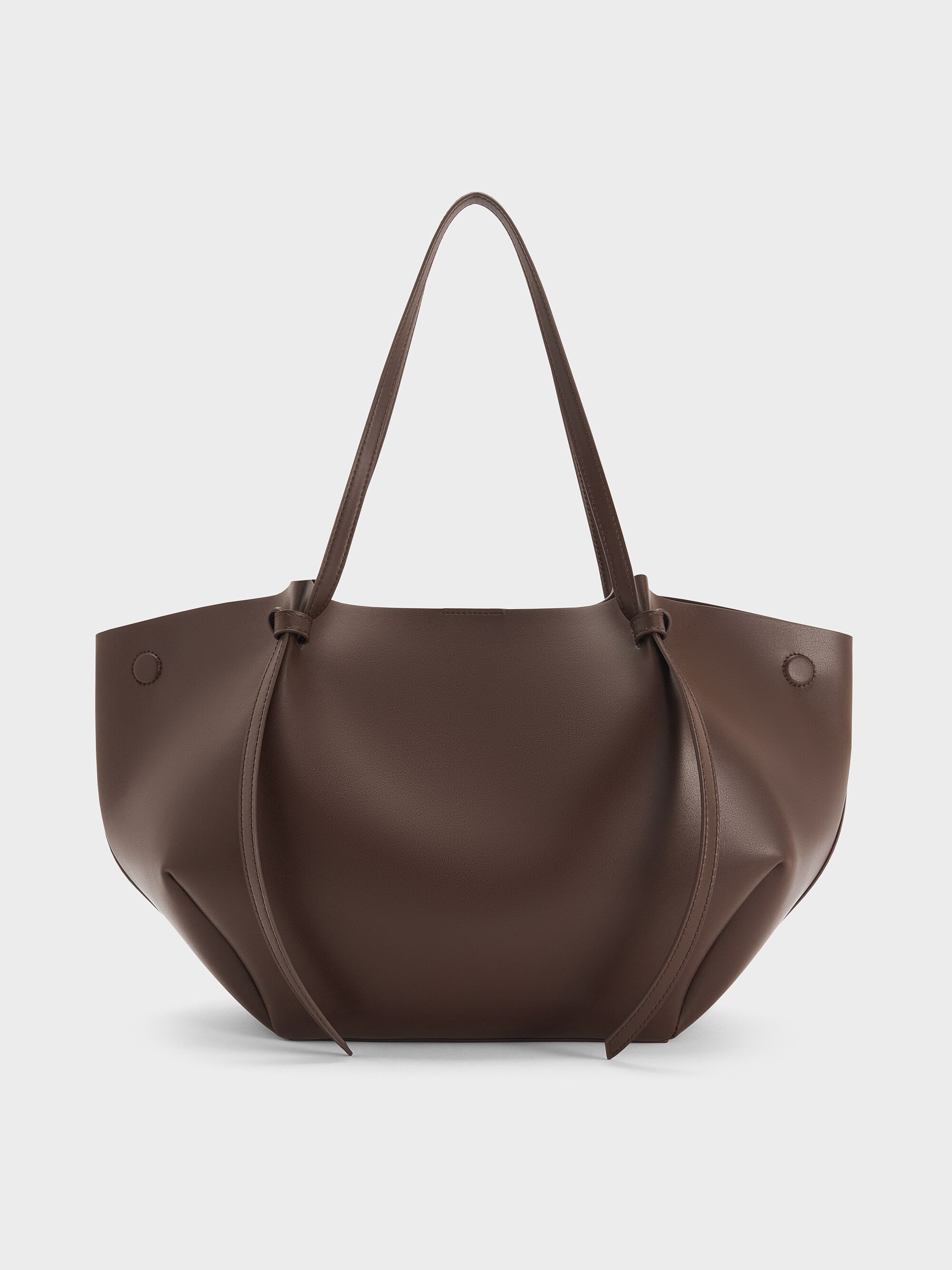 Espresso Brown Xl Calla Tote Bag - CHARLES & KEITH UK