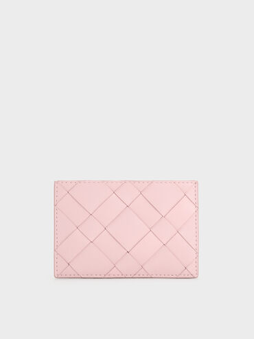 Ivette Woven Card Holder, Cotton Candy Pink, hi-res