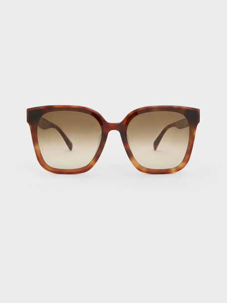 Gabine Tortoiseshell Oversized Butterfly Sunglasses, T. Shell, hi-res