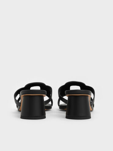 Easley Cut-Out Heeled Sandals, Black, hi-res