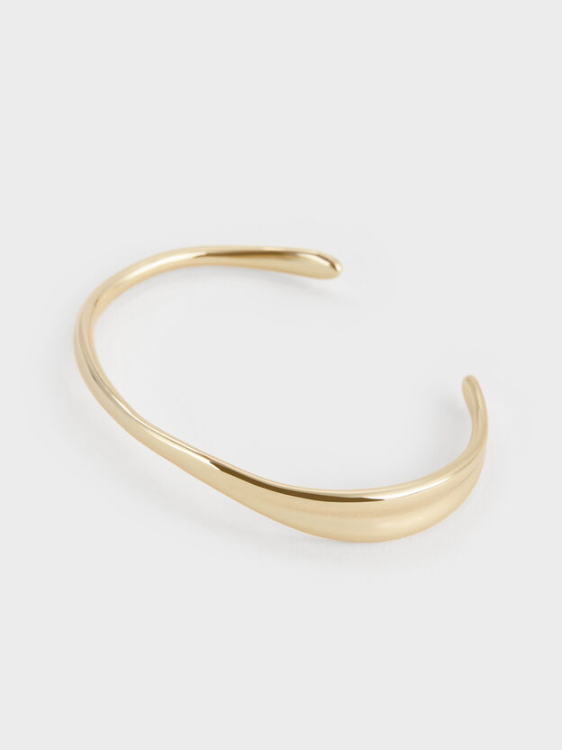 Donora Sculptural Cuff Bangle, Gold, hi-res