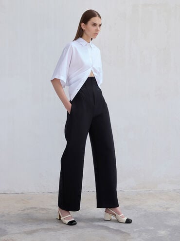 Aeryn Tweed Pearl-Embellished Slingback Pumps, Cream, hi-res