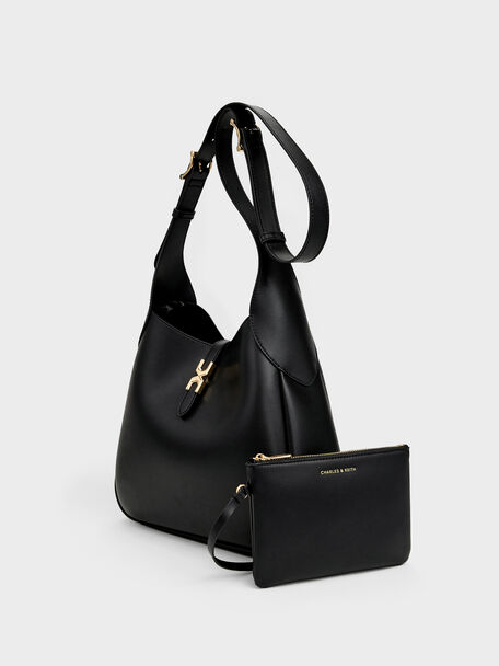 Adalyn Hobo Bag, Black, hi-res