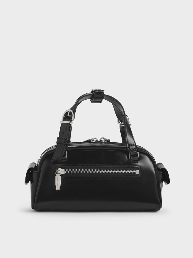 Rachel Multi-Pocket Bowling Bag, Noir, hi-res