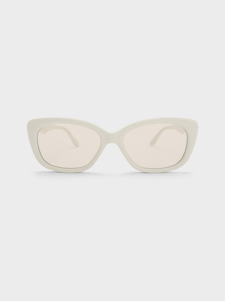 Maeva Cat-Eye Sunglasses, Chalk, hi-res