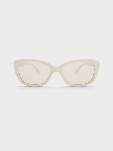 Maeva Cat-Eye Sunglasses, Chalk, hi-res