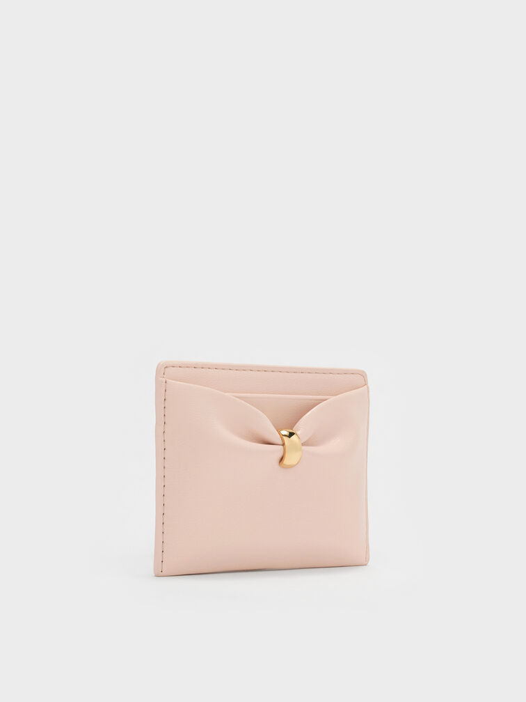 Halsey Ruched Card Holder, Soft Pink, hi-res
