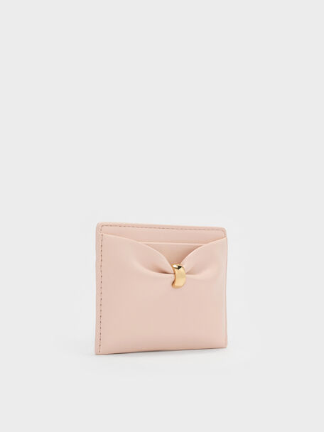 Halsey Ruched Card Holder, Soft Pink, hi-res