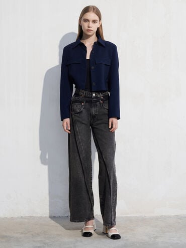 Aeryn Tweed Pearl-Embellished Slingback Pumps, Cream, hi-res