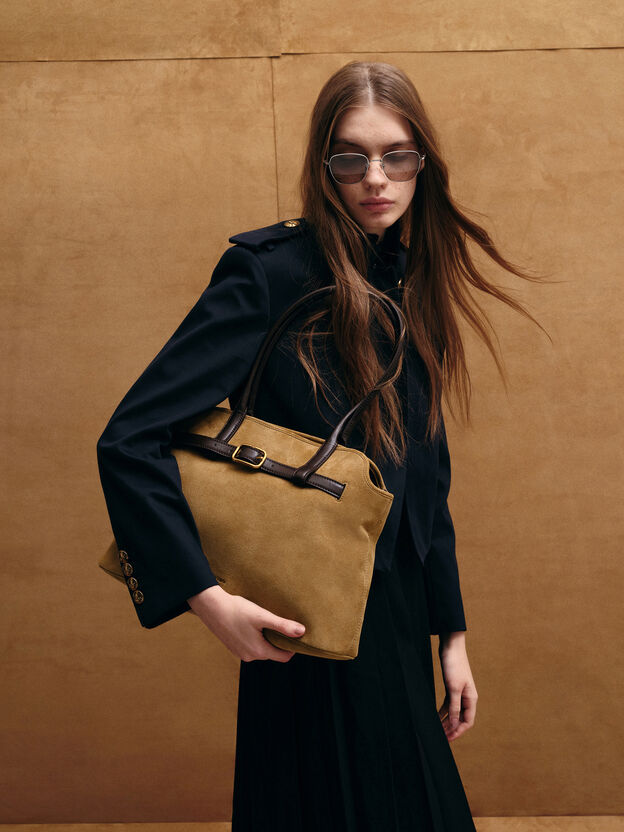 Victoria Belted Trapeze Tote Bag, Sahara Sand, hi-res
