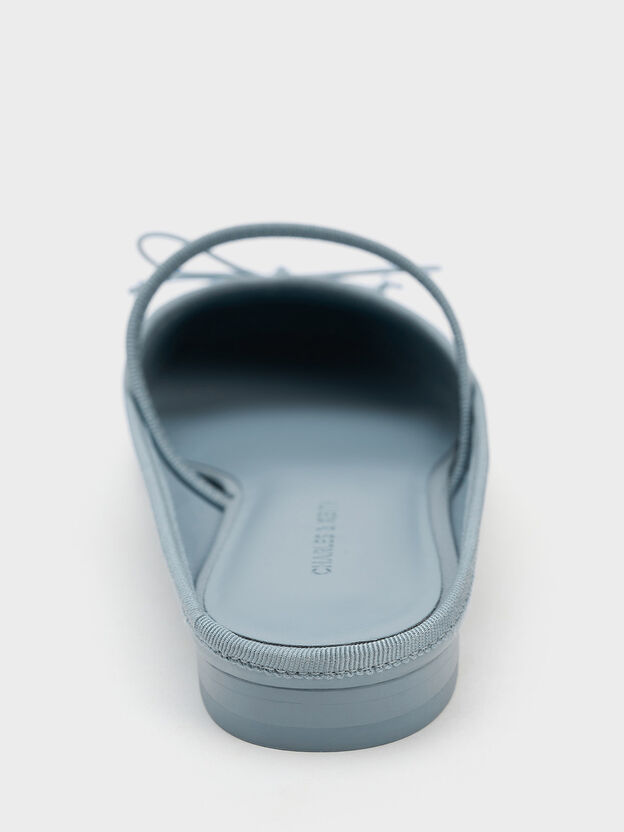 Two-Tone Bow Slip-On Flats, Light Blue, hi-res