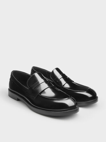 Arven Penny Loafers, Black Box, hi-res