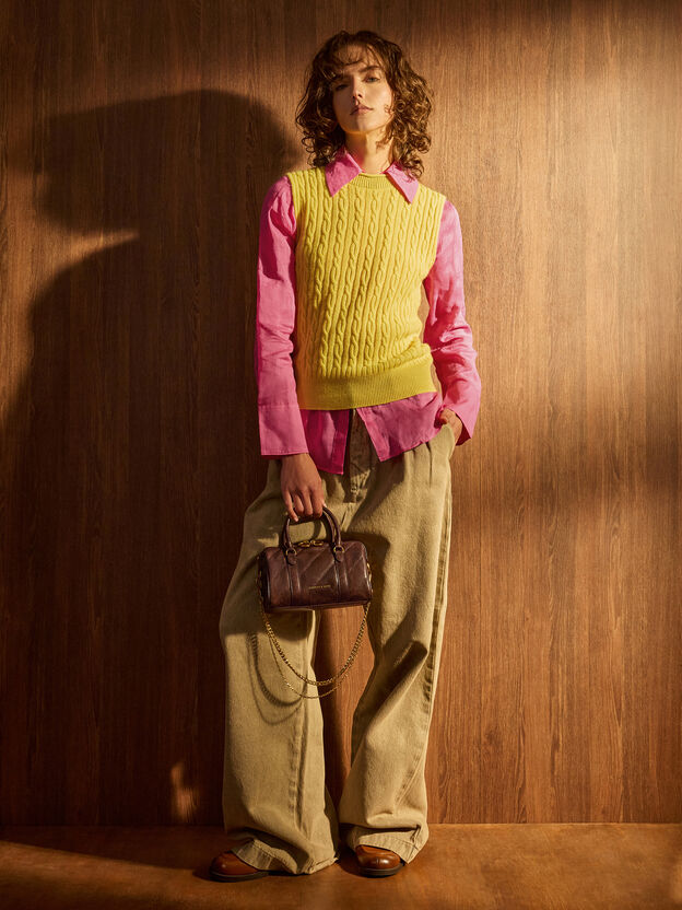 Philomena Bowling Bag, Distressed Coffee, hi-res