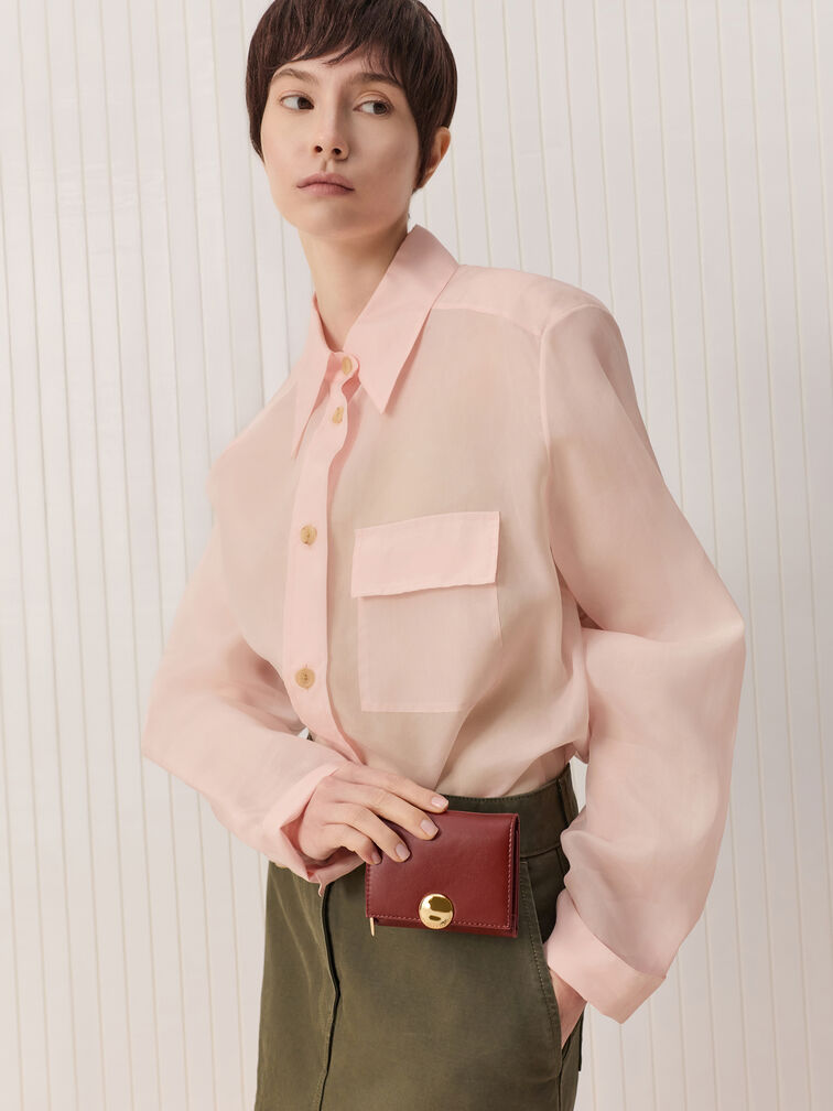 Behn Small Wallet, Brick, hi-res