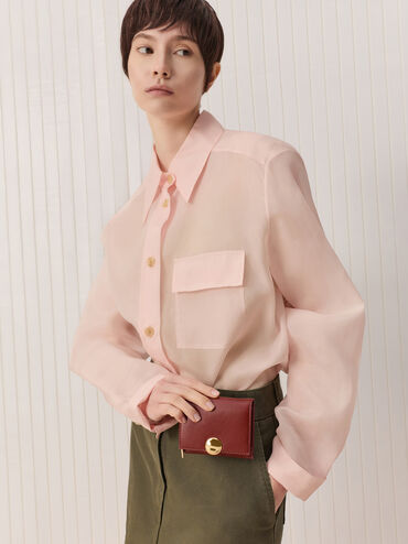 Behn Small Wallet, Brick, hi-res