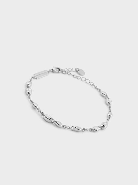 Donora Sculptural-Bead Chain Bracelet, Silver, hi-res