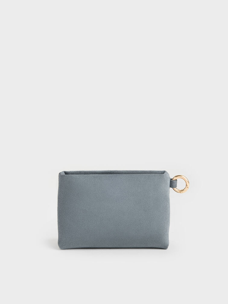 Zephyr Metallic-Accent Wristlet, Smoky Blue, hi-res