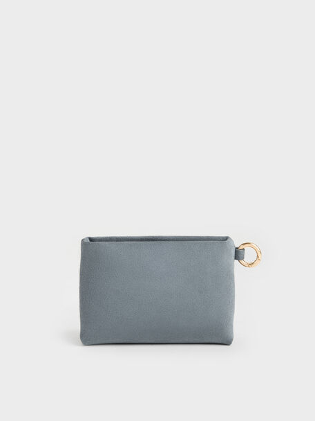 Zephyr Metallic-Accent Wristlet, Smoky Blue, hi-res