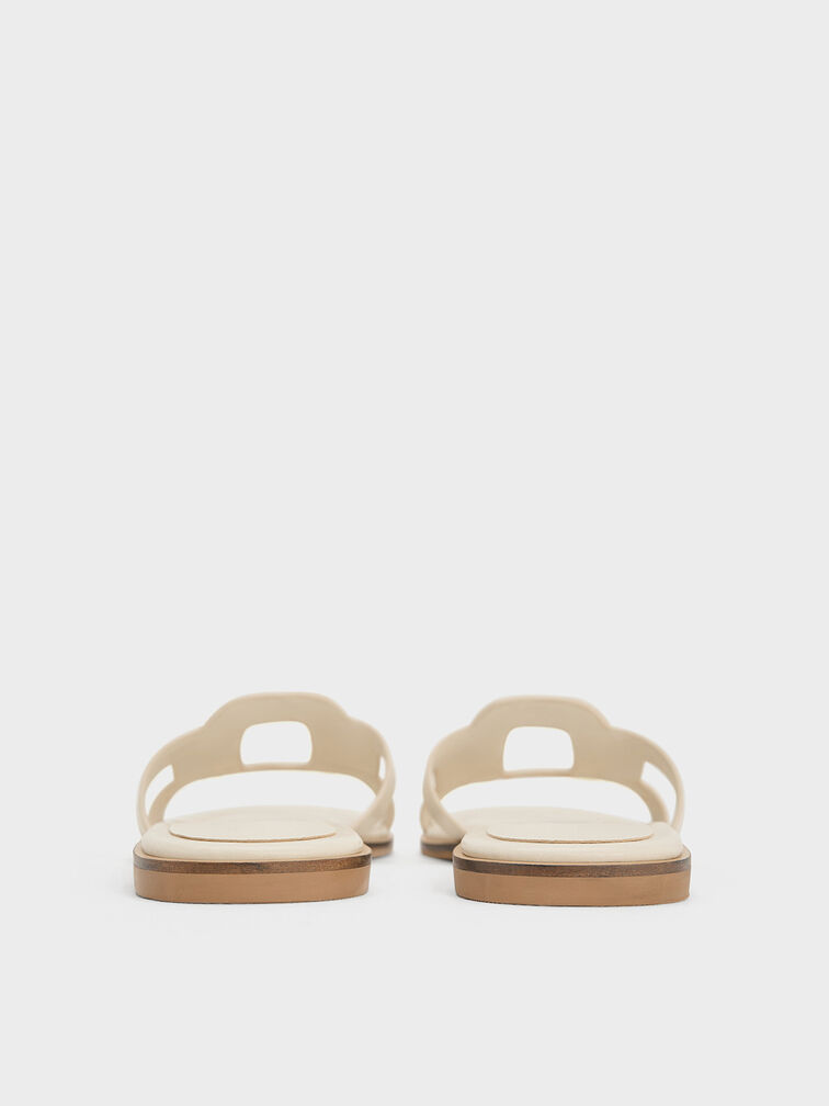 Easley Cut-Out Slide Sandals, Chalk, hi-res