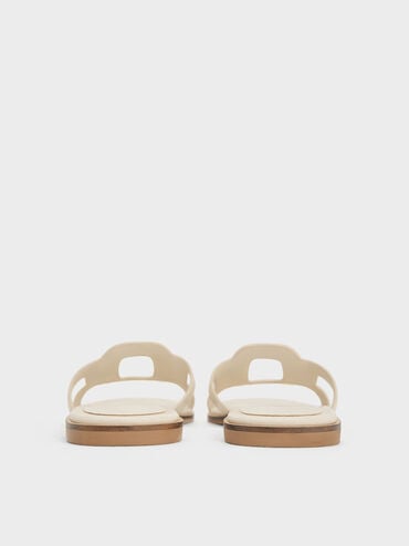 Easley Cut-Out Slide Sandals, Chalk, hi-res