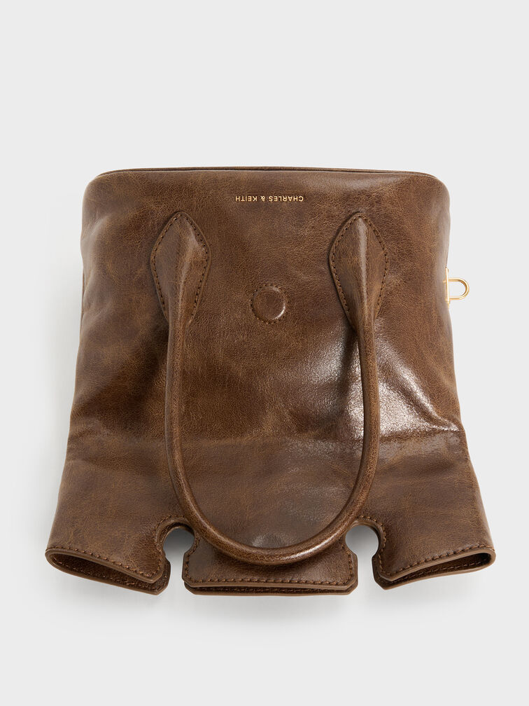 Aveline Front-Flap Crossbody Bag, Pecan Brown, hi-res