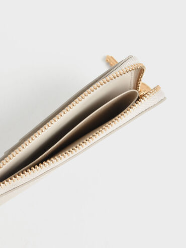 Lane Key Zip-Around Wallet, Cream, hi-res