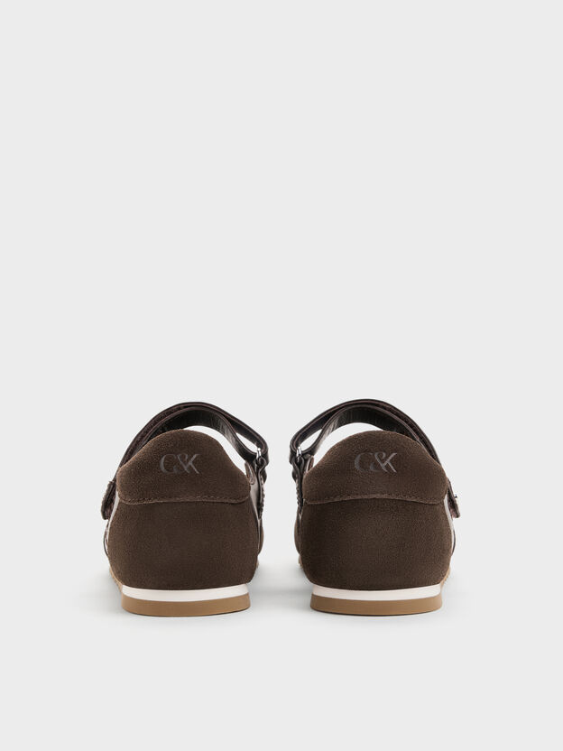 Jace Leather & Suede Mary Jane Sneakers, Dark Brown, hi-res