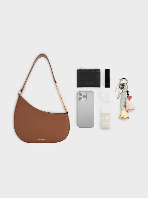 Agatha Chain-Strap Shoulder Bag, Chocolate, hi-res