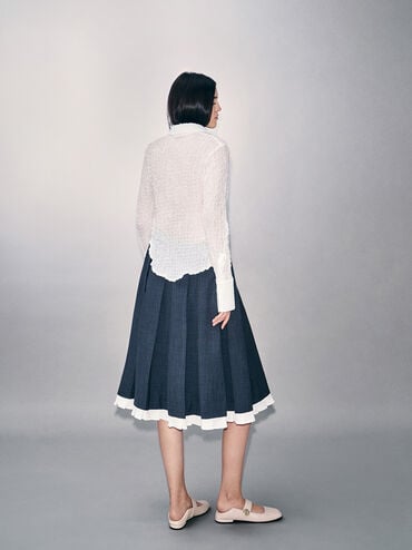 Yara Mary Jane Flats, Cream, hi-res