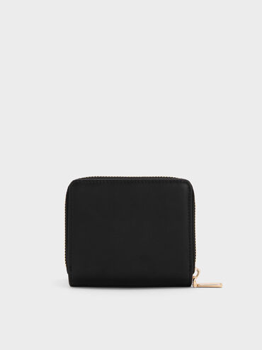 Finley Zip-Around Small Wallet, Black, hi-res