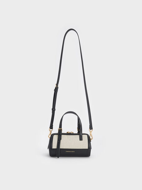 Enola Canvas Bowling Bag, Black, hi-res