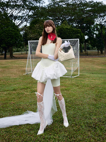 Kyra Embroidered-Mesh Stiletto Pumps, White, hi-res