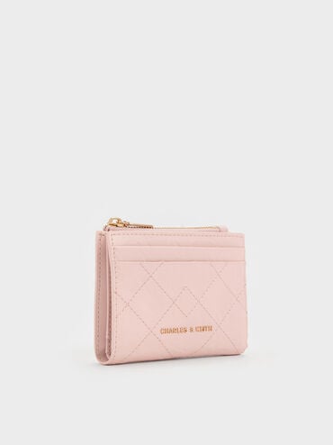 Duo Quilted Small Wallet, Soft Pink, hi-res