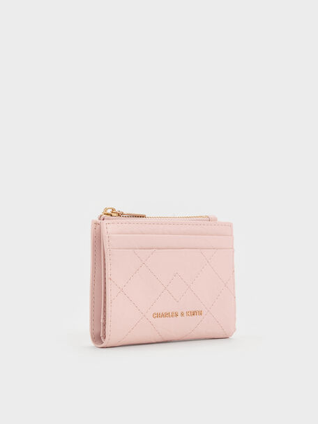 Duo Quilted Small Wallet, Soft Pink, hi-res