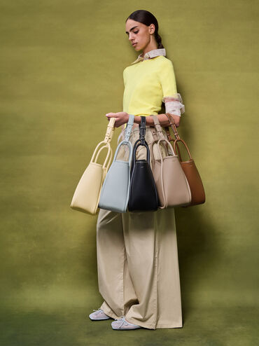 Mini Lyla Tubular Tote Bag, Taupe, hi-res