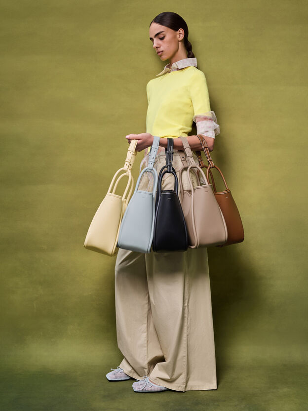Mini Lyla Tubular Tote Bag, Taupe, hi-res