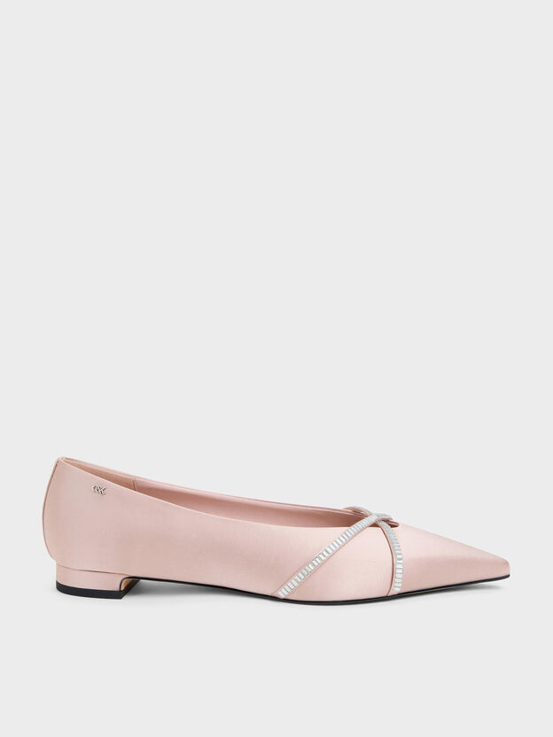 Gem Crossover Ballet Flats, Pink, hi-res