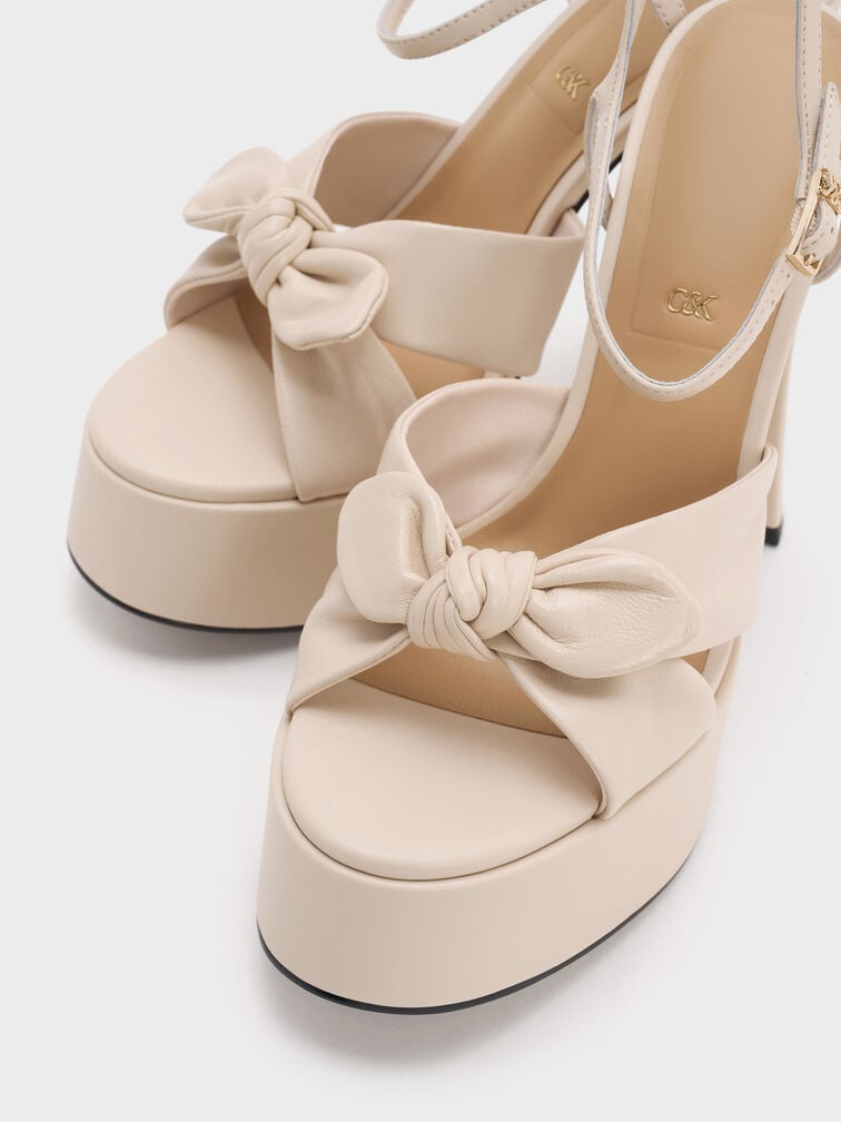 Jayce Leather Platform Sandals, Oat, hi-res