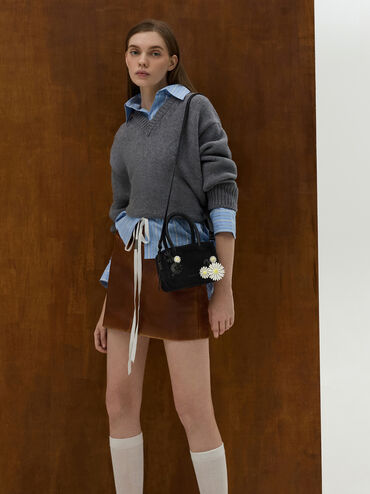 Polly Floral Appliques Set, White, hi-res