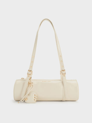 Rey Elongated Shoulder Bag, Cream, hi-res