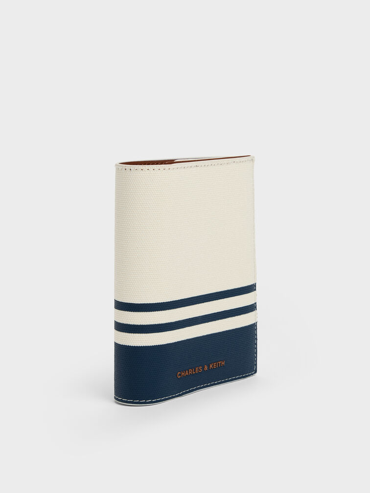 Noelle Canvas Striped Passport Holder, Multi, hi-res